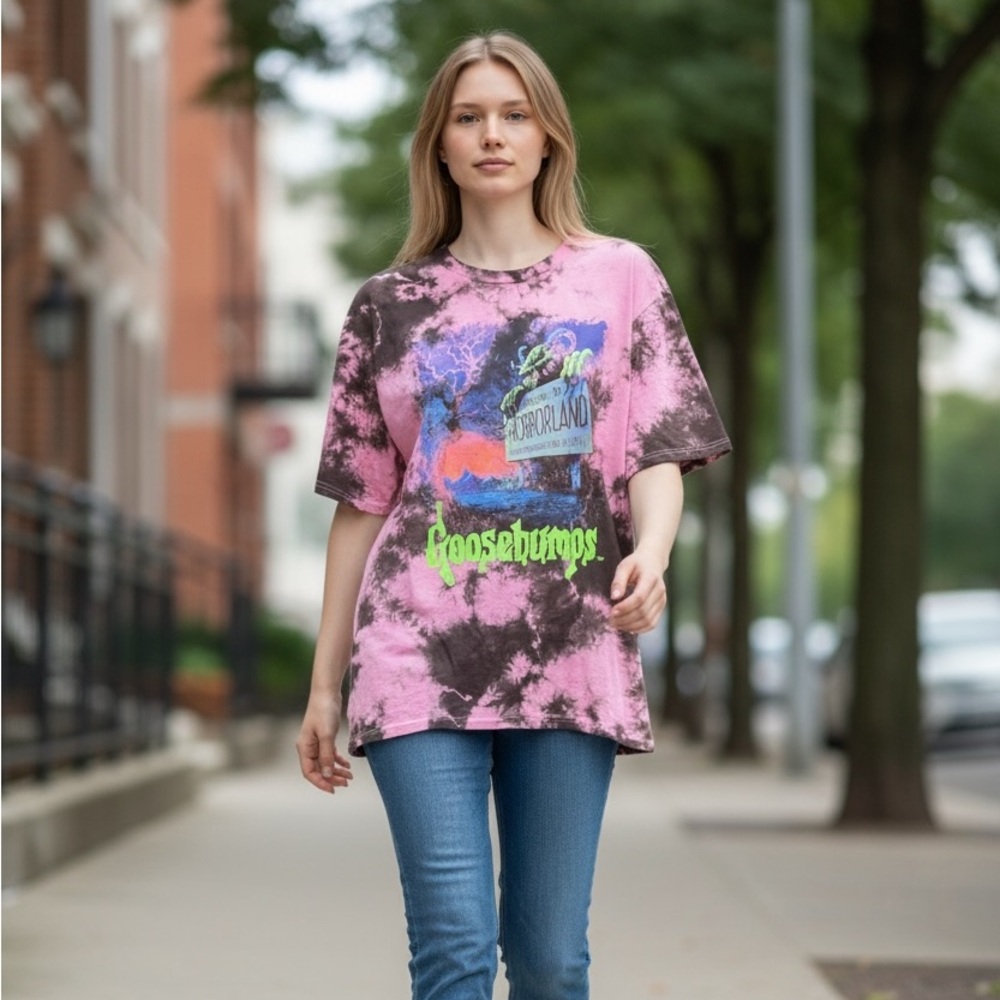 Goosebumps Tie-Dye T-Shirt size Large Unisex